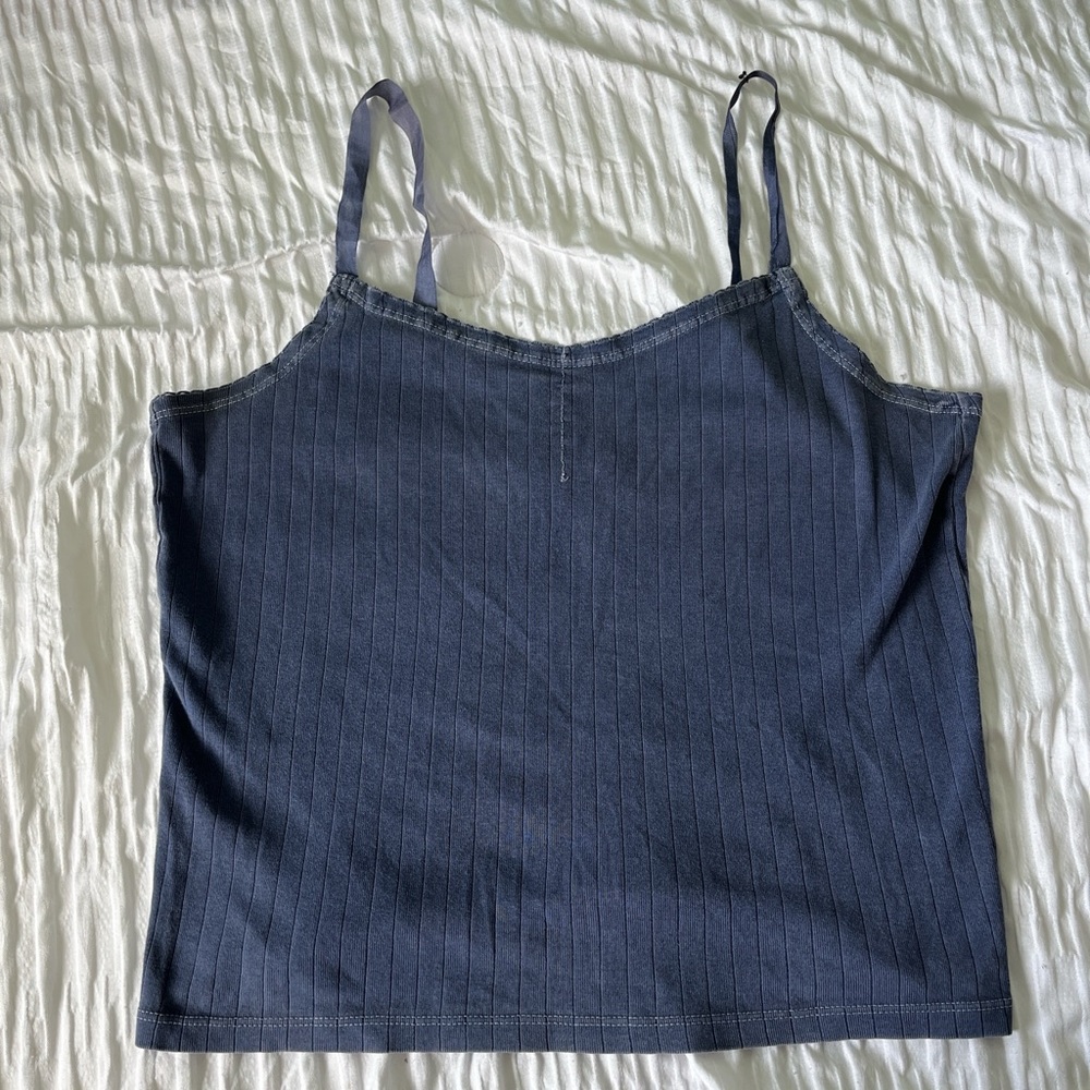 Ralph Lauren Fitted Blue Ribbed Camisole
